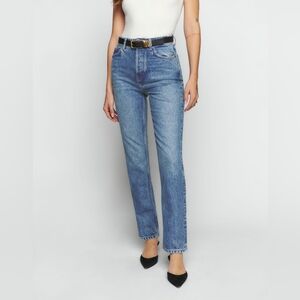 Reformation Cynthia High Rise Straight Jeans in Colorado Blue Size 29 - ALTERED